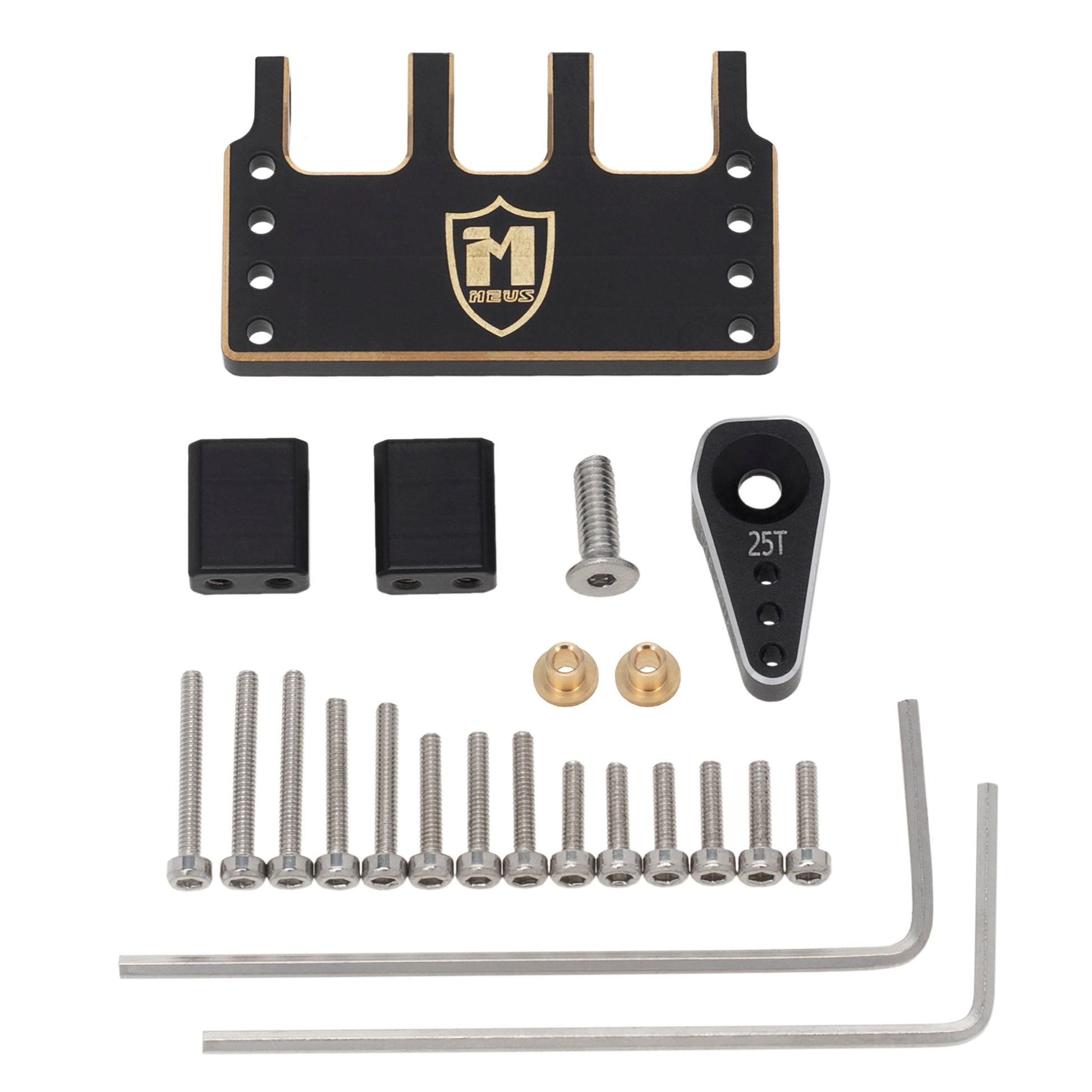 Adjustable Brass Servo Mount and Steering Horn for SCX24