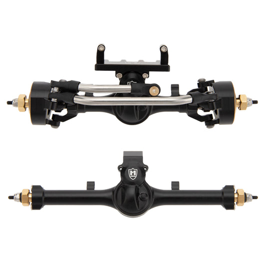 MEUS Racing SCX24 Metal V2 Isokinetic Front Rear Axles +5MM Isokinetic 3-Section CVD With 52° Steering Angle for 1/24 SCX24