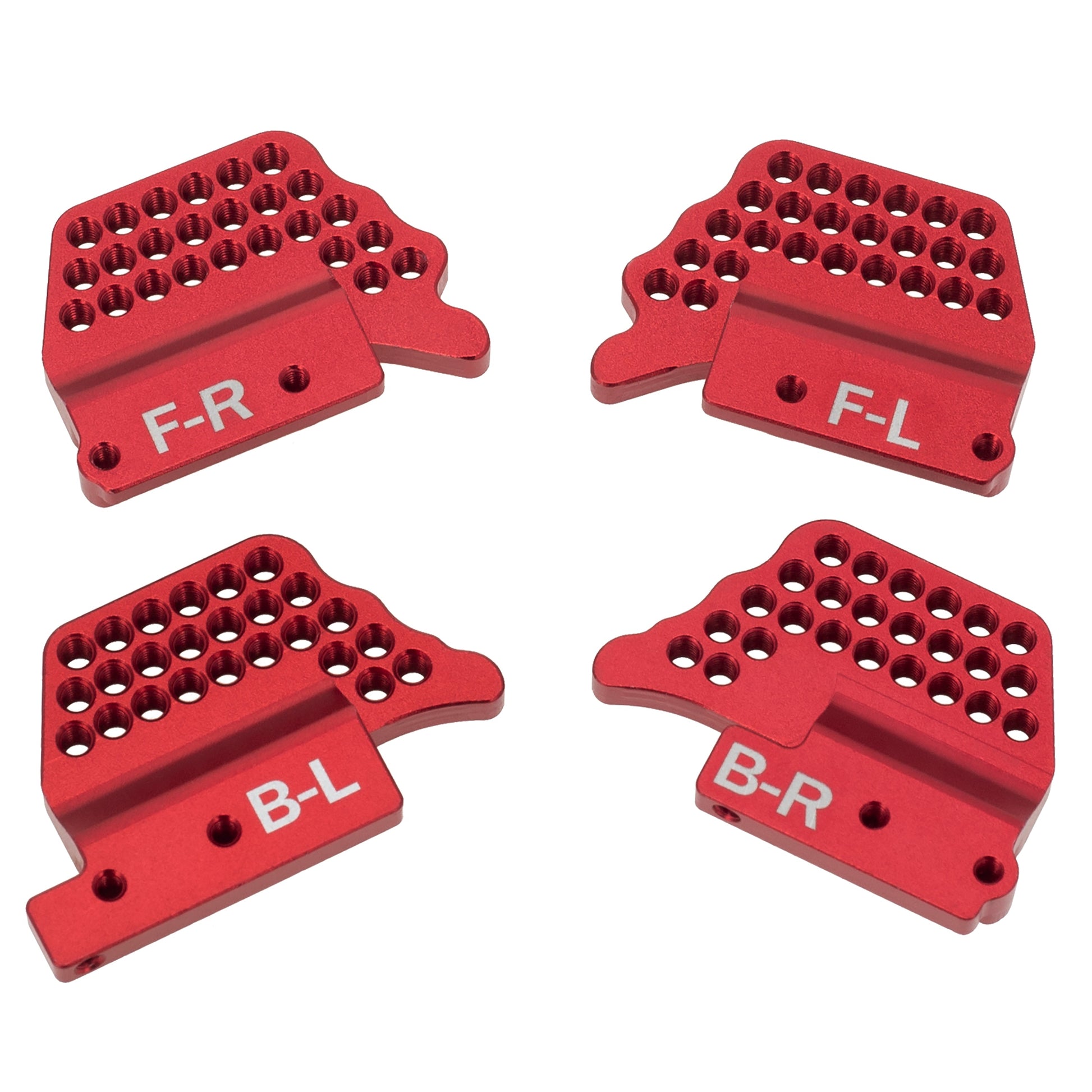 Red porous adjustable shock absorber bracket for TRX4M