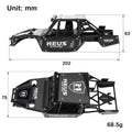 Black SCX24 Mantis Roll Cage Chassis Body Shell Size