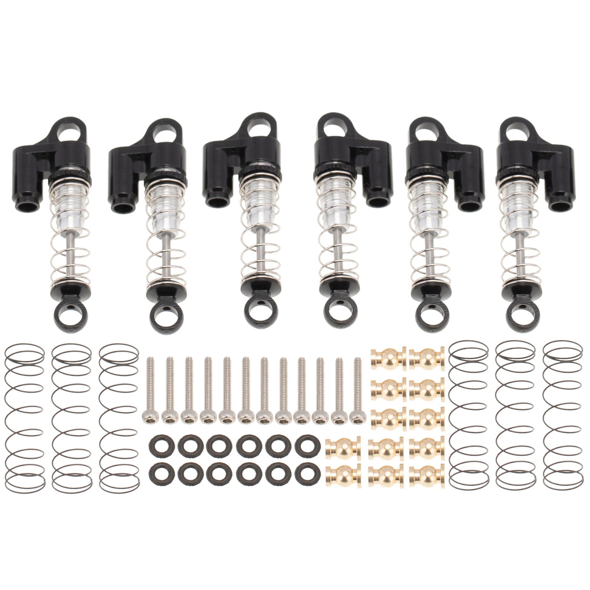 6pcs Black Aluminum SCX24 Shocks