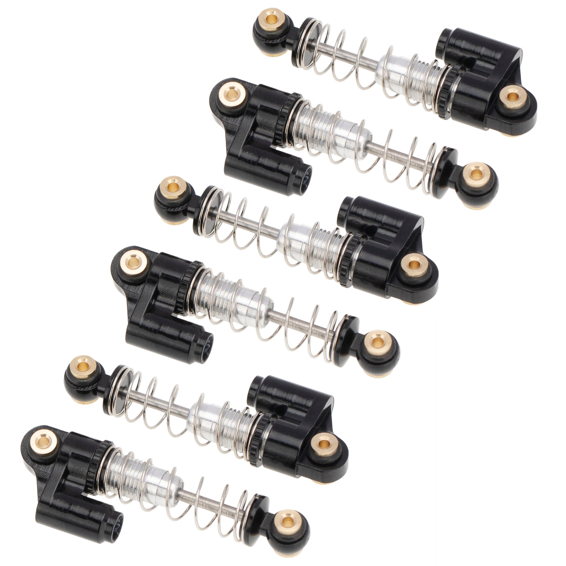 6pcs Black Aluminum SCX24 Shocks