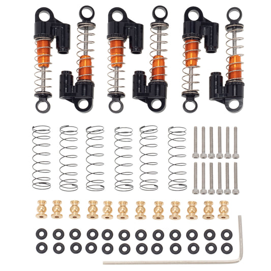 6pcs Orange Aluminum Shocks
