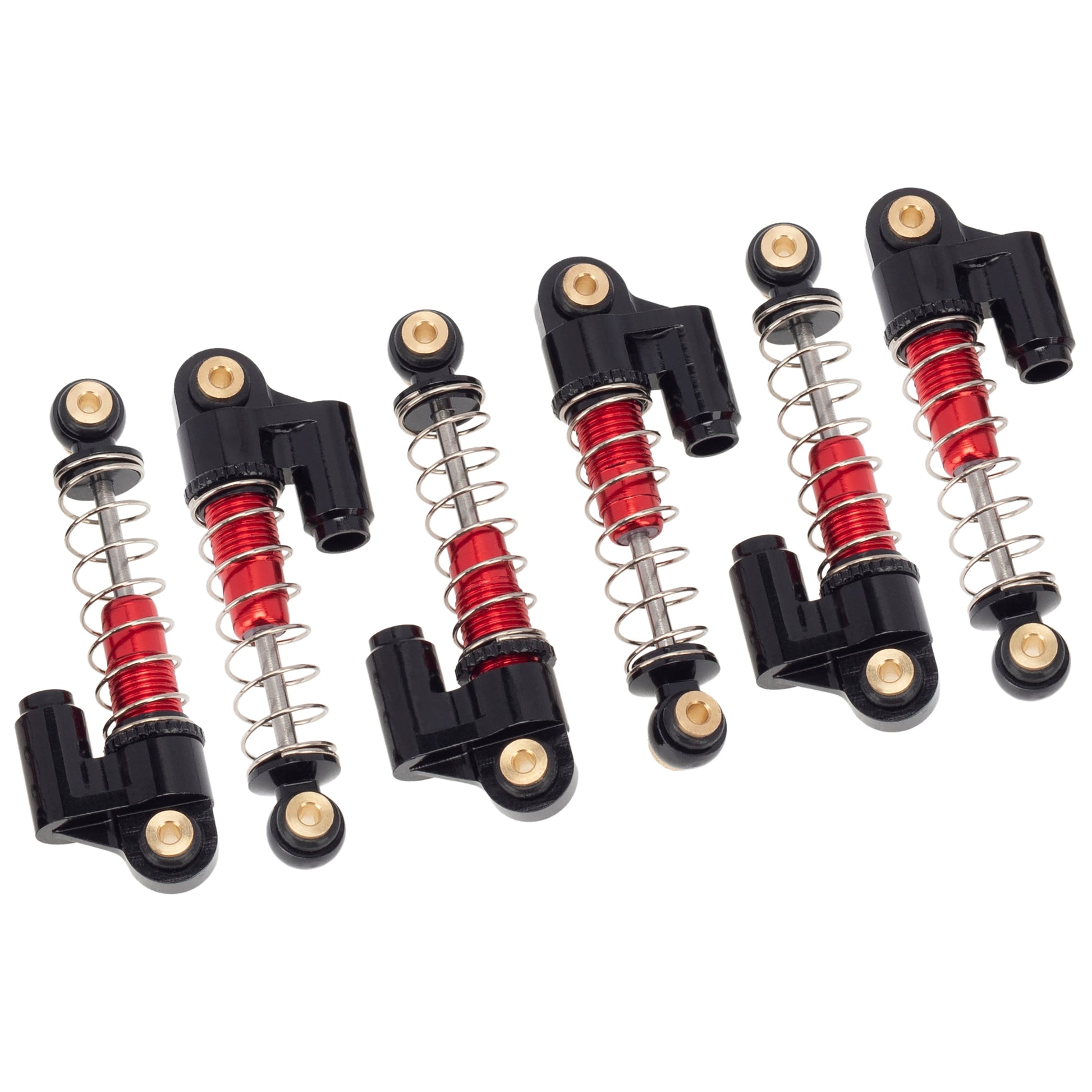 6pcs Red SCX24 Aluminum Shocks