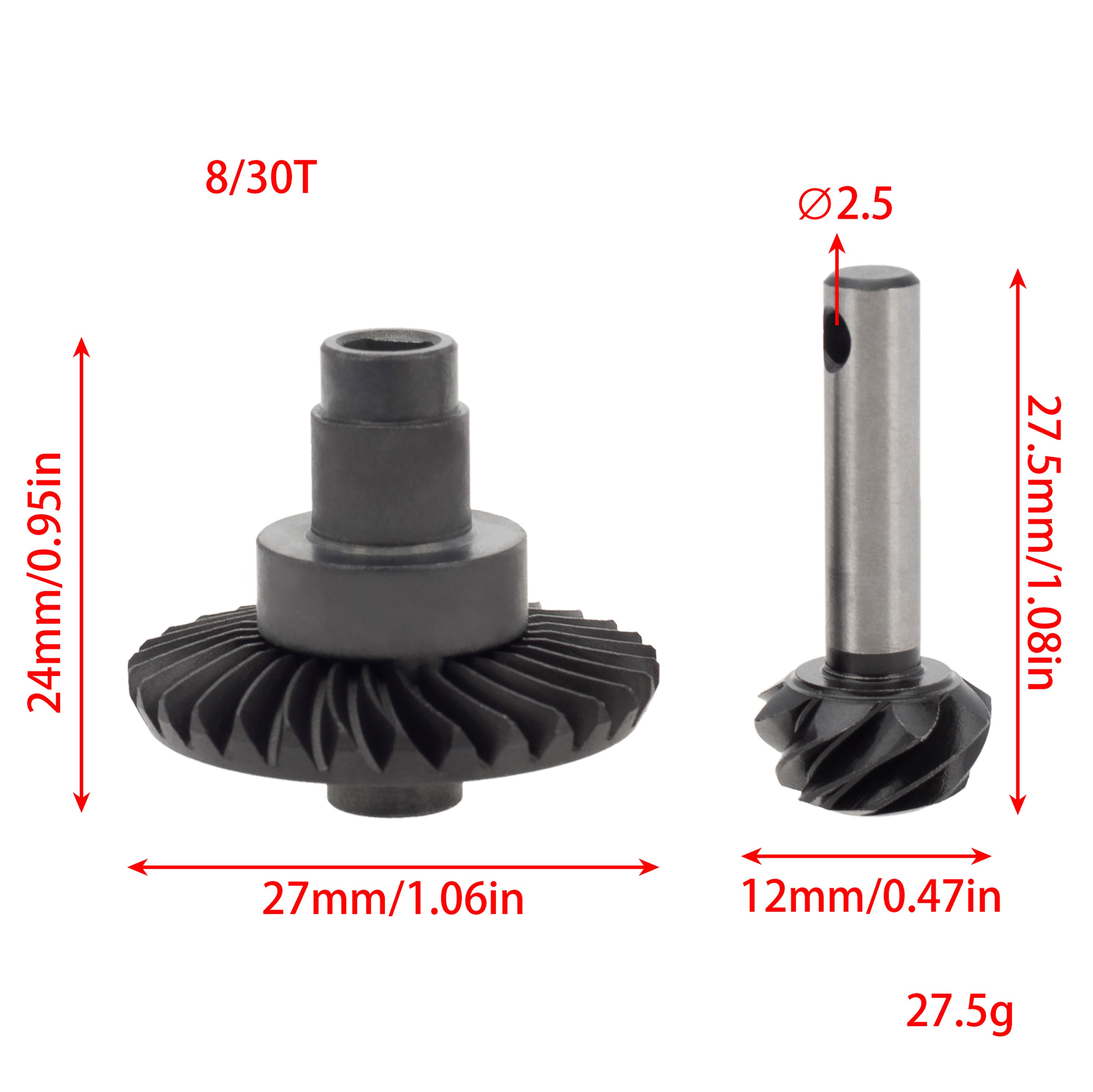 Steel Diff Gear For RC Uxcell Steel Diff Gear Steel, 27T 8T Helical ...
