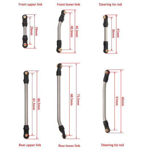 Stainless Steel Steering Links size for SCX24