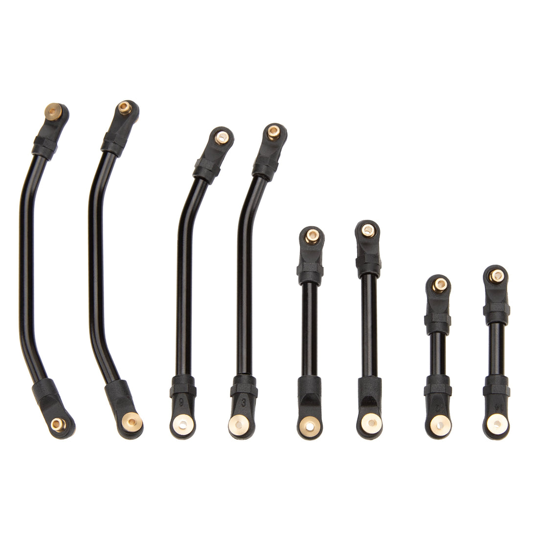 Aluminum SCX24 Deadbolt Double Bent High Clearance Chassis Links 