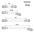 Aluminum SCX24 GX 470 High Clearance Chassis Links Size
