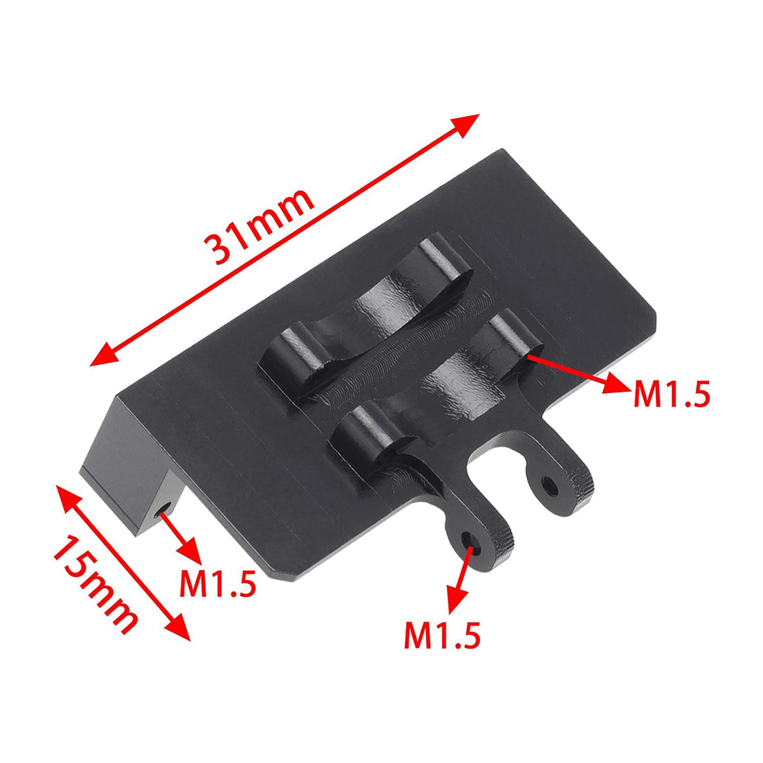 Black Servo Mount for Axial Scx24 Emax ES08ma
