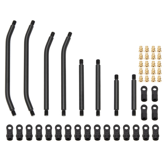 Black 8PCS SCX24 Double Bent High Clearance Chassis Links for Gladiator