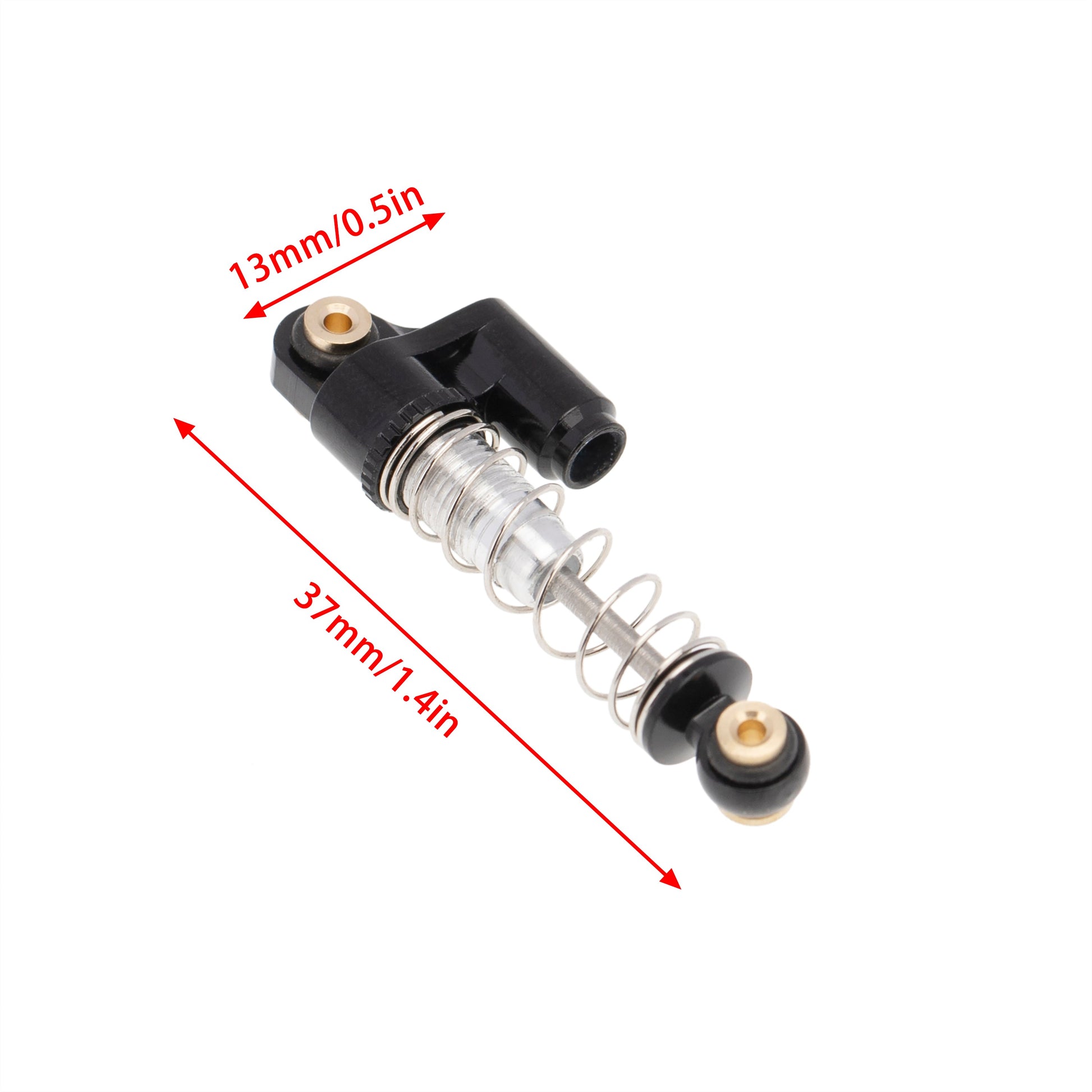 Black Aluminum SCX24 Shocks size