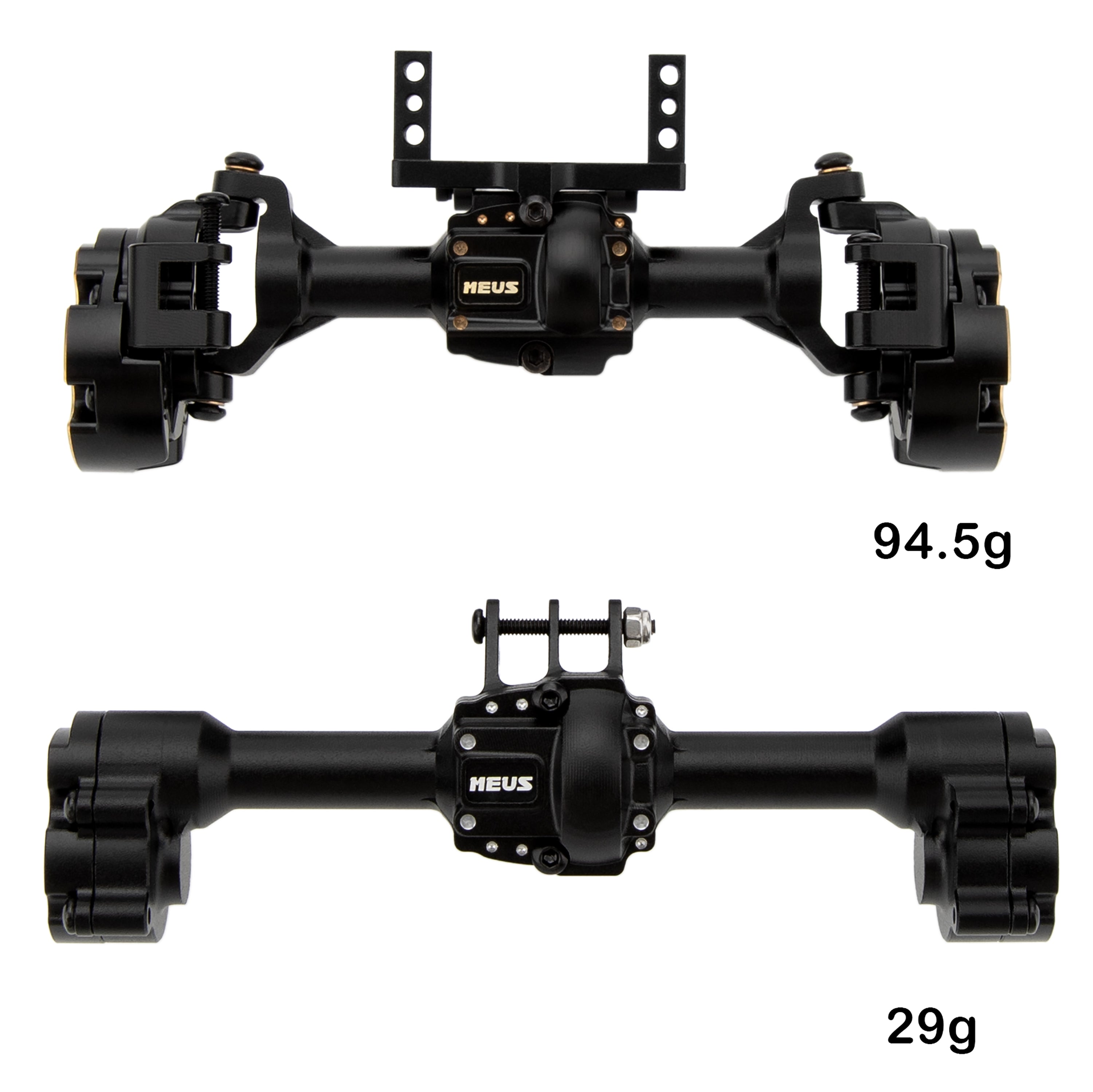 MEUS Racing Ascent-18 Axle Housings with Diff Covers and Steering Knuckles