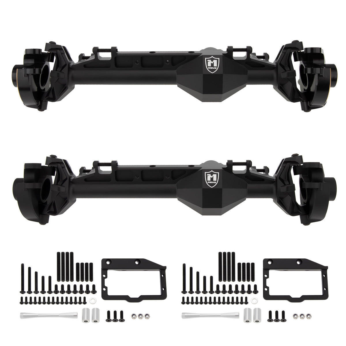 Black Redcat Vertex-6 4WS front axle housings