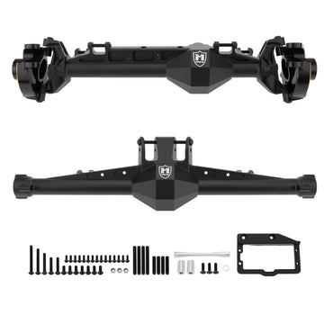 Black Redcat Vertex-6 front rear axle housings