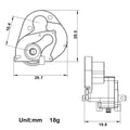 Black SCX24 Brushless Complete Transmission Size
