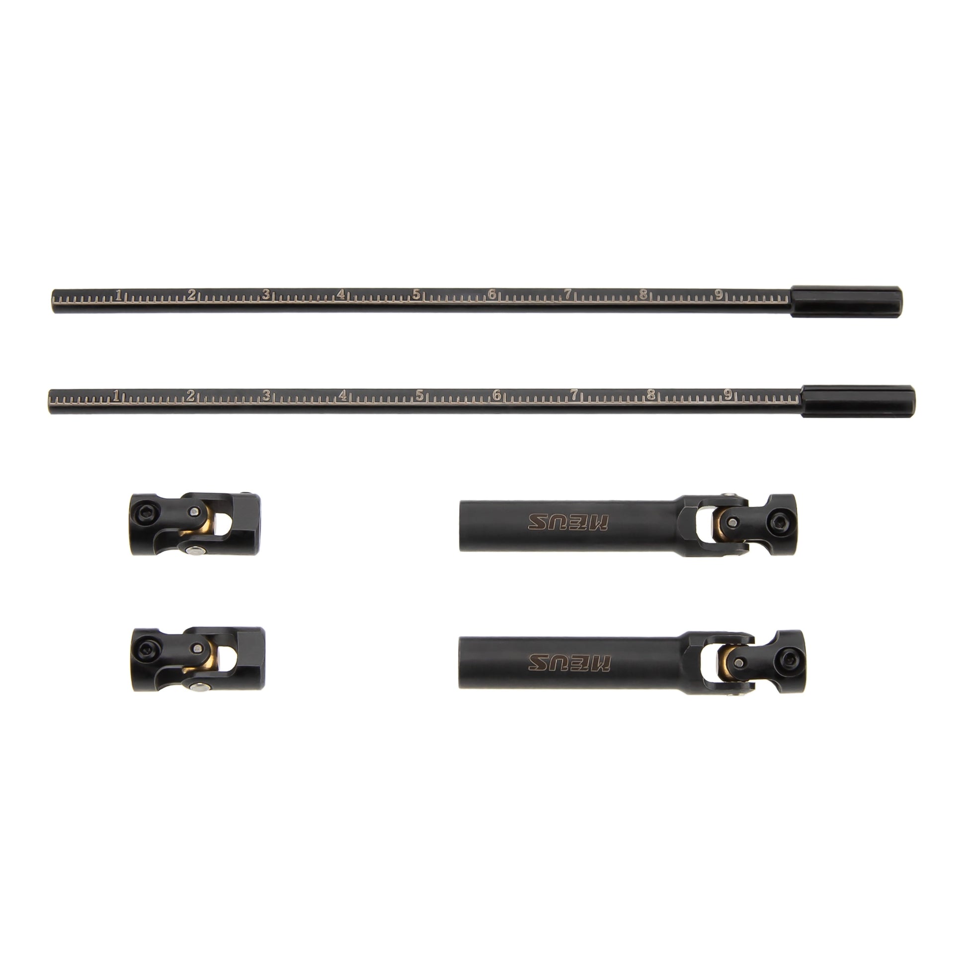 Black SCX24 V2 Cuttable Drive Shafts