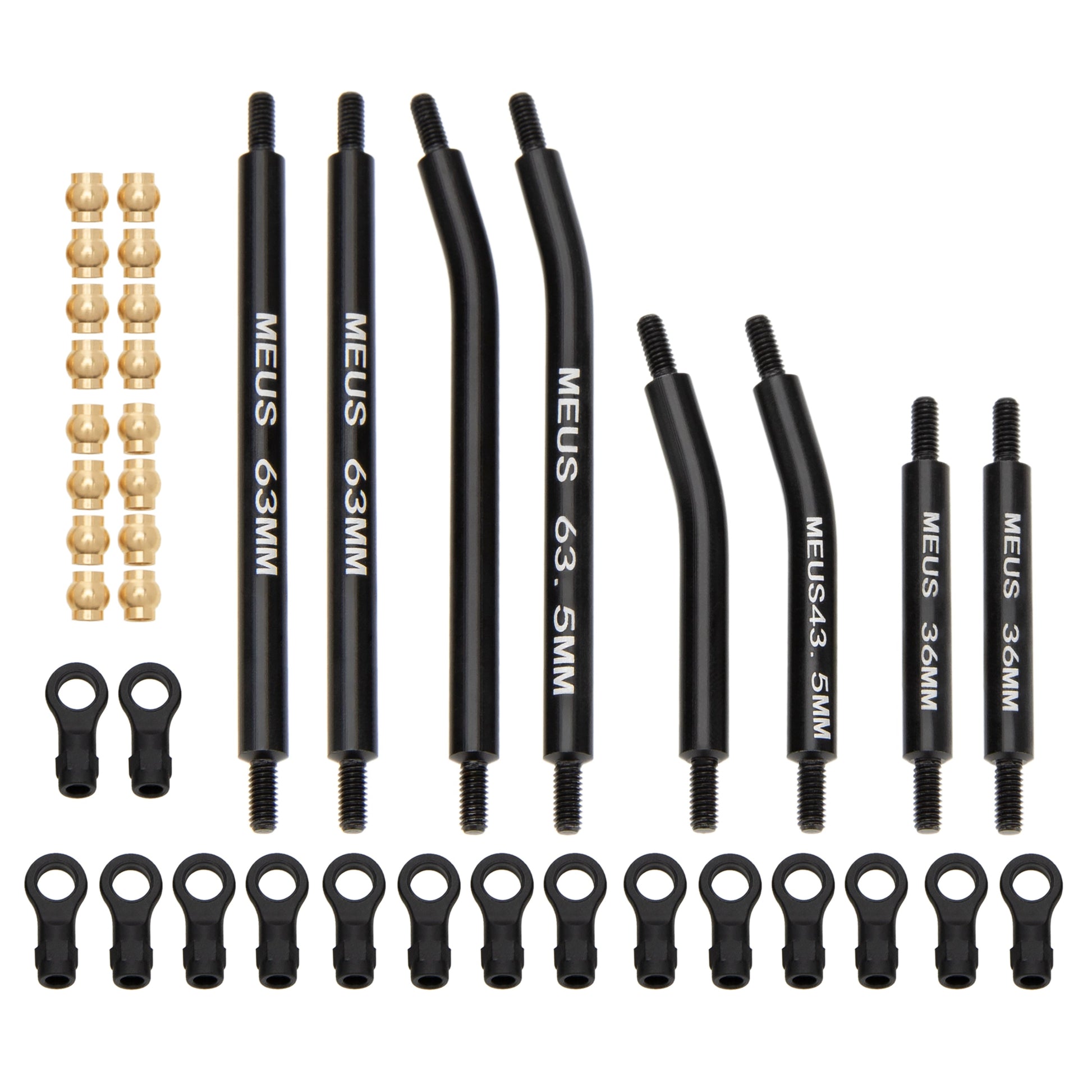 Black aluminum Chassis Links for TRX4M High Trail K10 F150