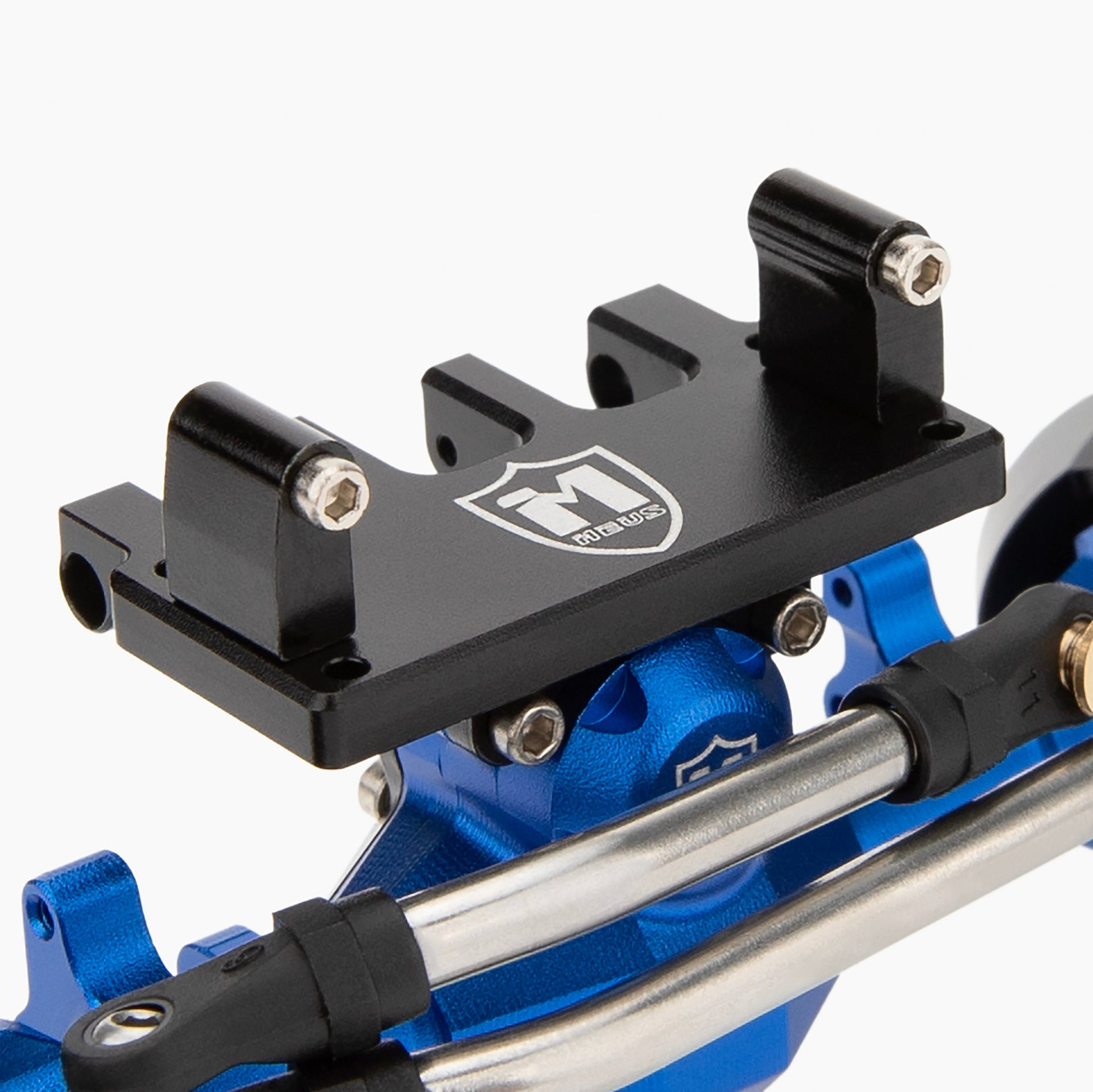 Blue SCX24 Isokinetic front axle servo mount