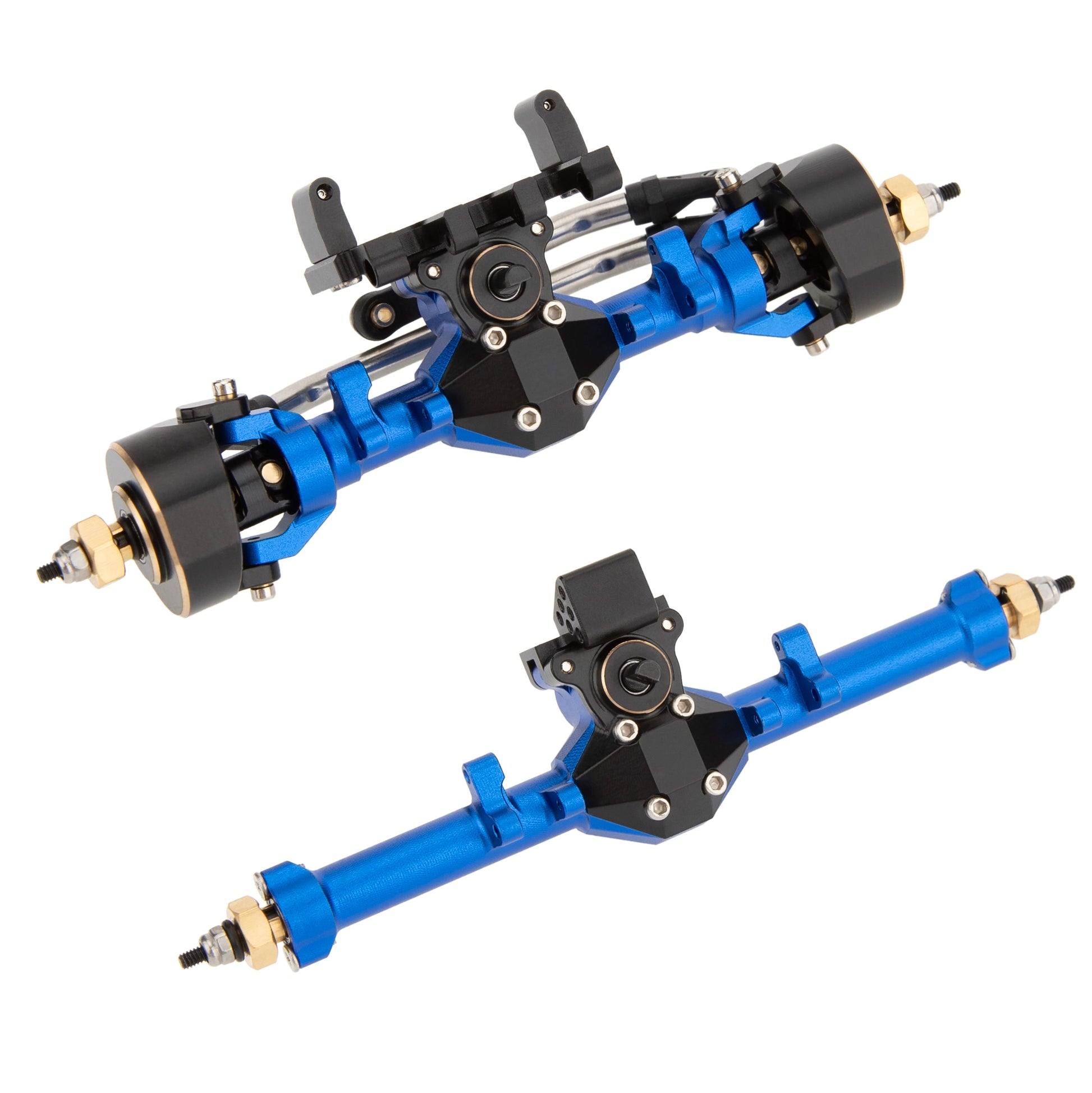 Blue SCX24 Isokinetic front and rear axles