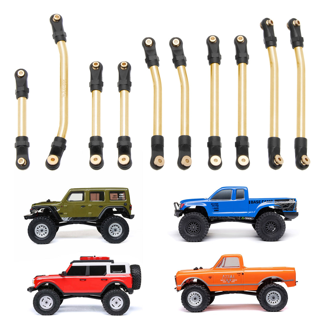 Brass SCX24 C10 High Clearance Chassis & Steering Links 