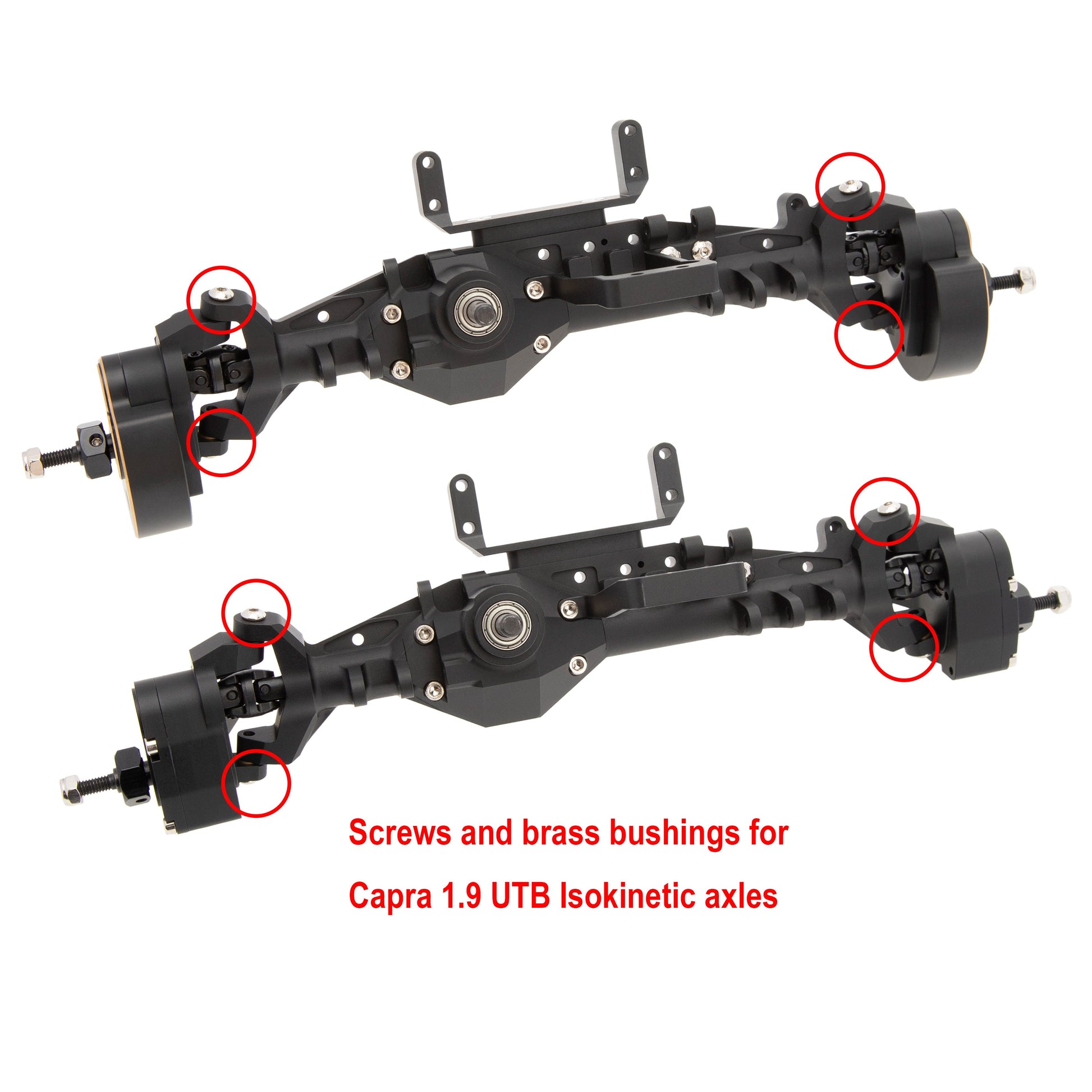 Screws and Bushings To Fit The Capra 1.9 UTB Front Axles Steering knuckles and C-hub
