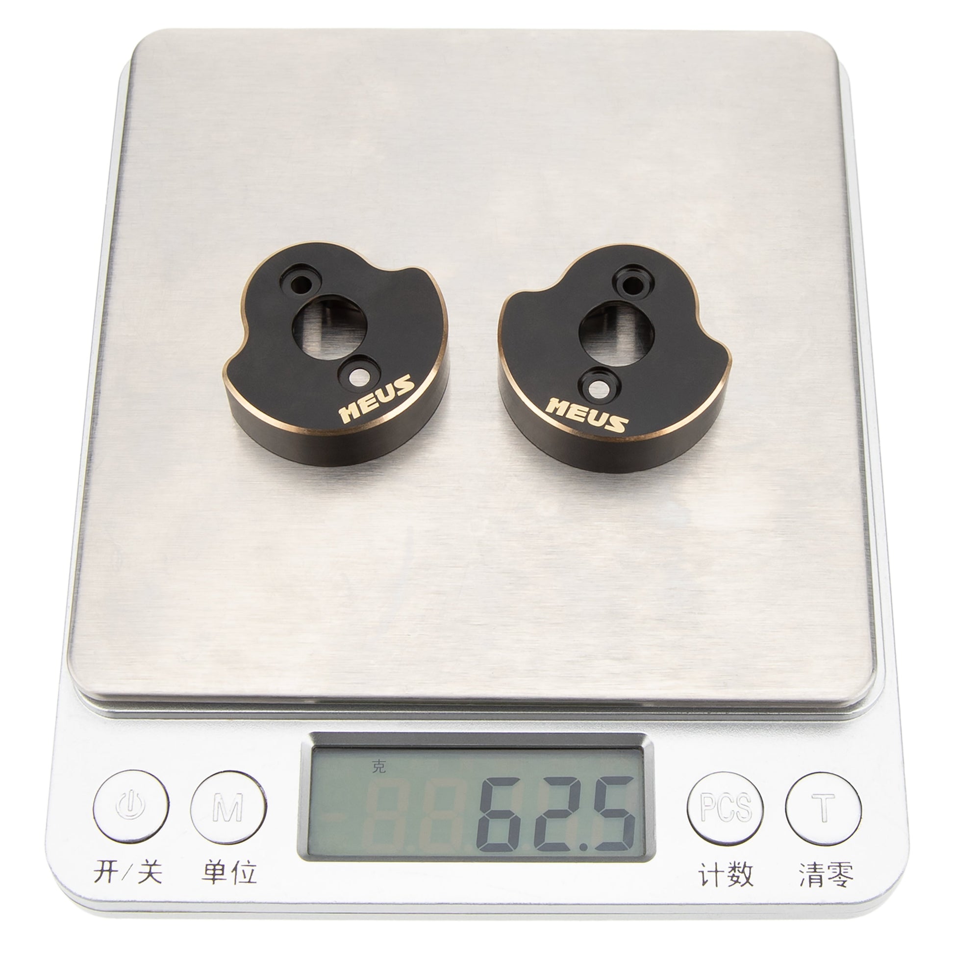 Capra 1.9 UTB Straight Axle brass Rear Outer Portal Cover weights 62.5g