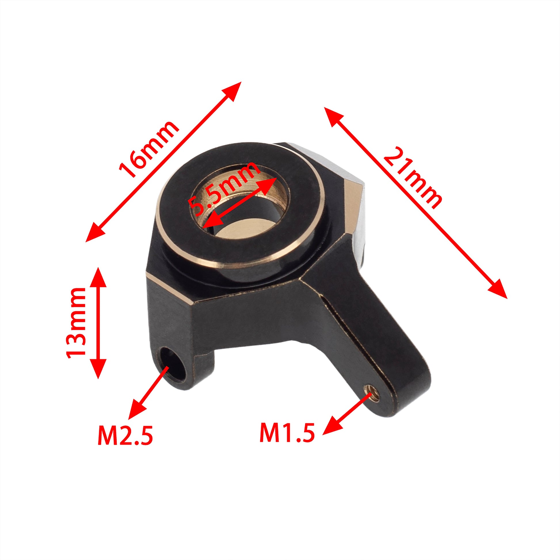 SCX24 Brass Steering Knuckle size