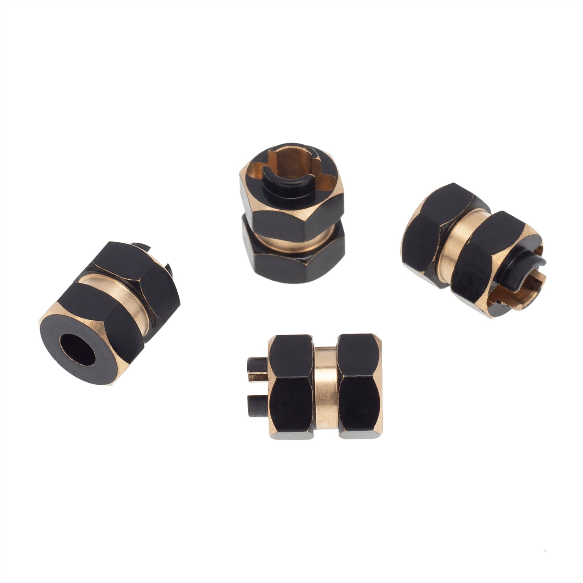 SCX24 Brass Widened Wheel Hex Connector 
