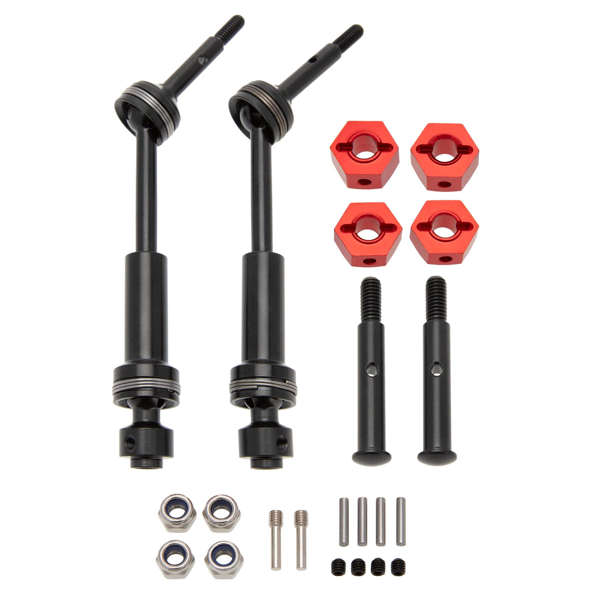 Heavy-Duty front Rear Steel Splined CV Driveshafts for 1/10 Slash