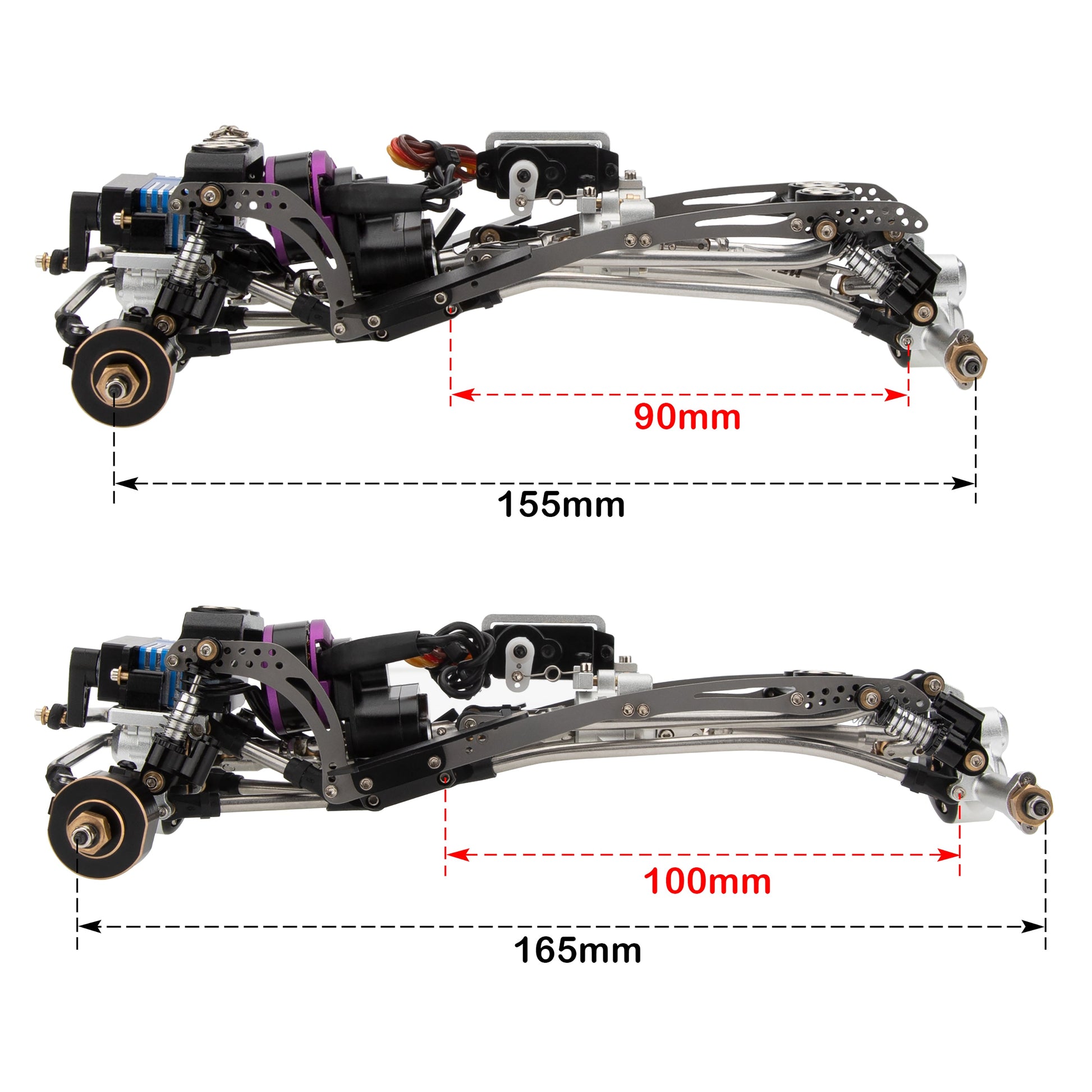 MD24 LCG drive shafts chassis links