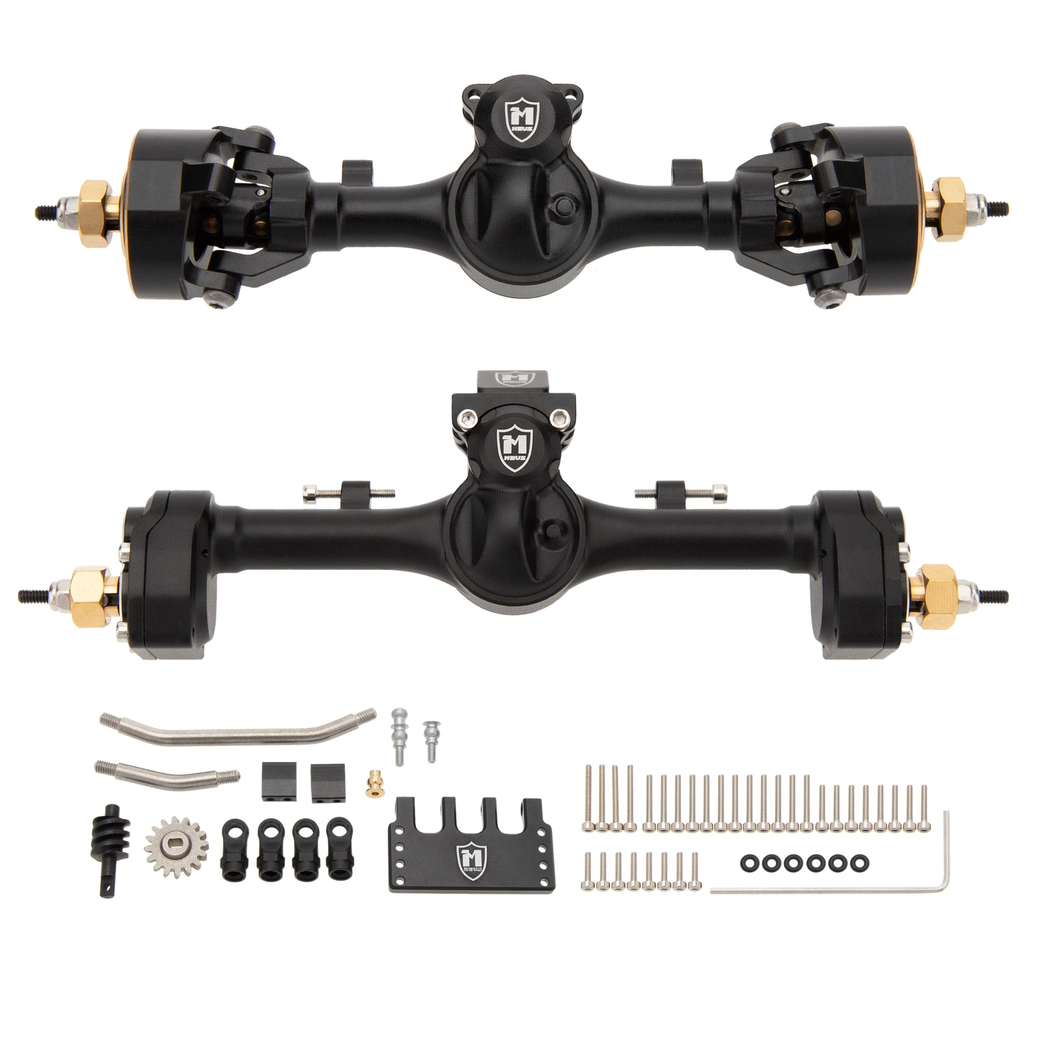 Mullet Setup SCX24 Metal V2 Isokinetic Front Axle & Portal Rear Axle