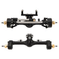 Black Mullet Setup SCX24 Metal V2 Isokinetic Front Axle & Portal Rear Axle