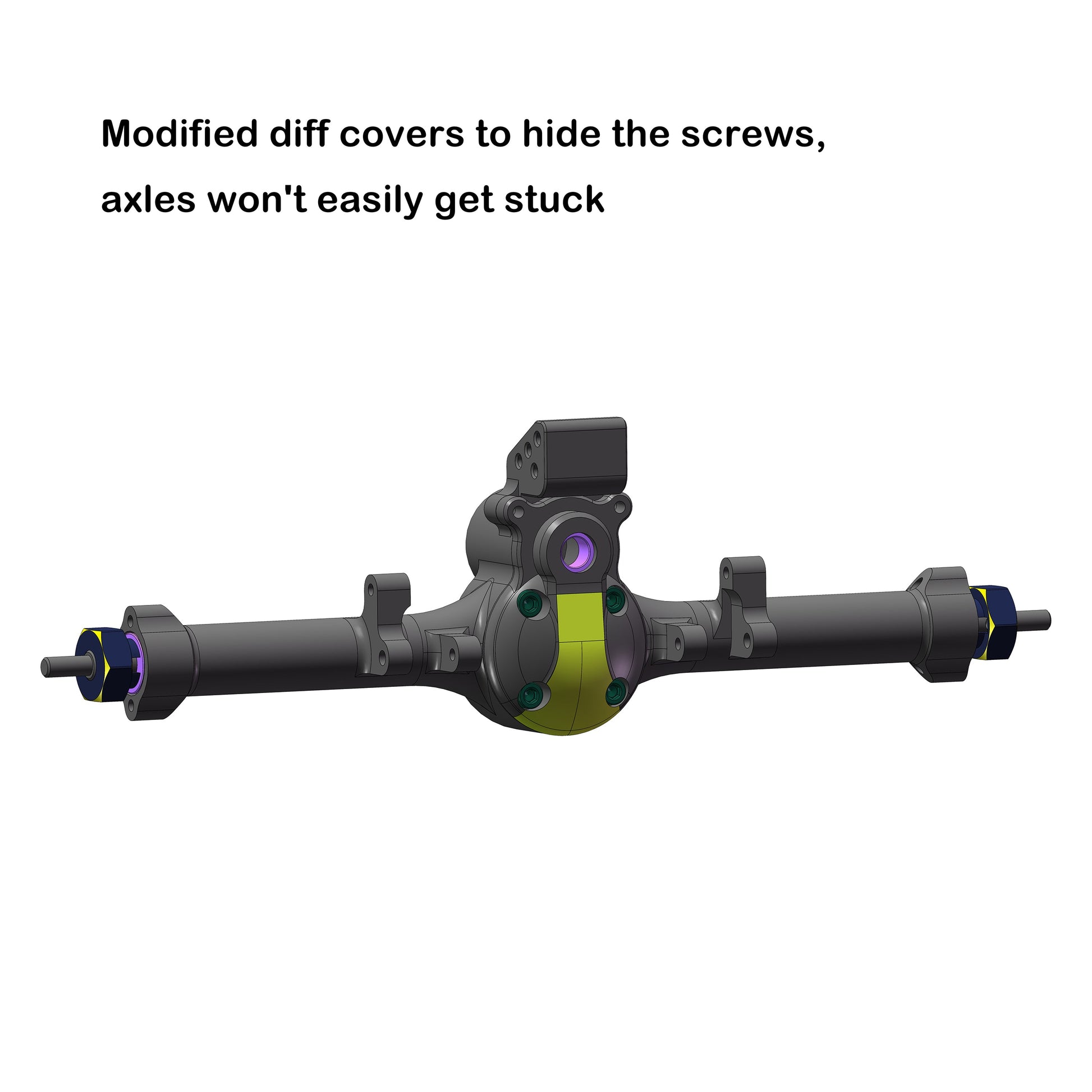 Mullet Setup SCX24 Metal V2 Isokinetic Front Axle & Portal Rear Axle