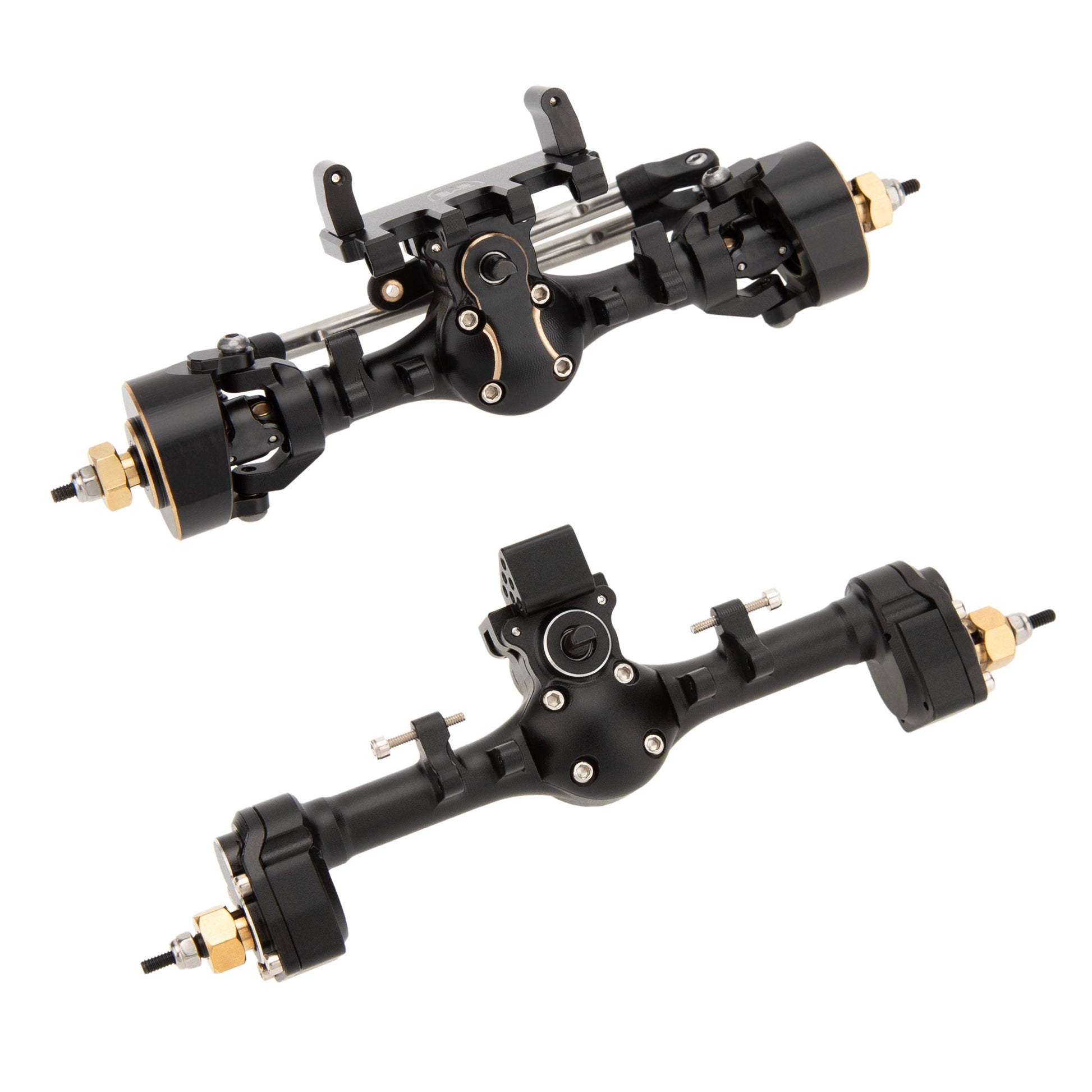 Mullet Setup SCX24 Metal V2 Isokinetic Front Axle & Portal Rear Axle 