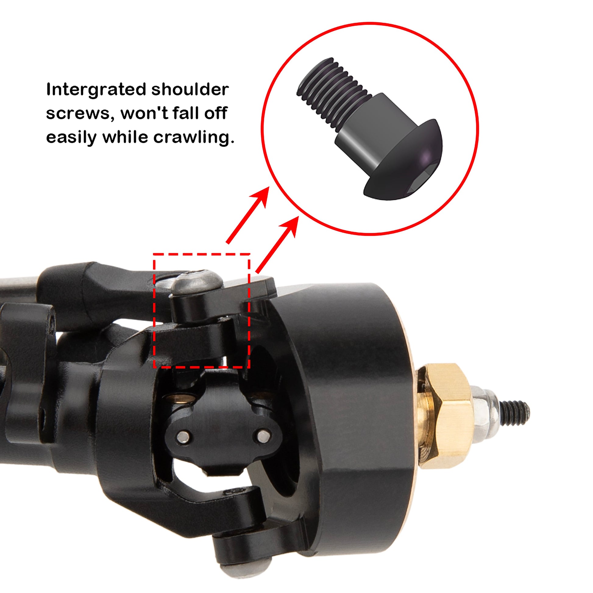 Mullet Setup SCX24 Metal V2 Isokinetic Front Axle Steering Knuckles