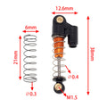 Orange Aluminum Shocks size