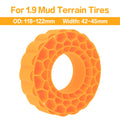 Orange Silicone Rubber Inserts for 1.9-Inch mud terrain tires