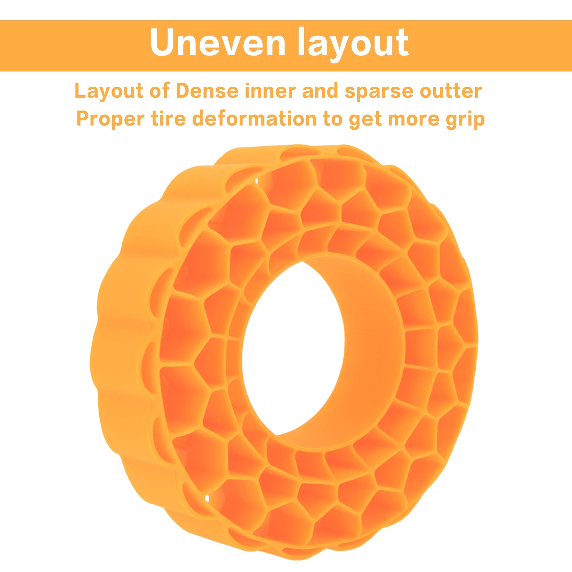 Orange Soft Silicone Rubber Inserts for 1.9-Inch mud terrain tires