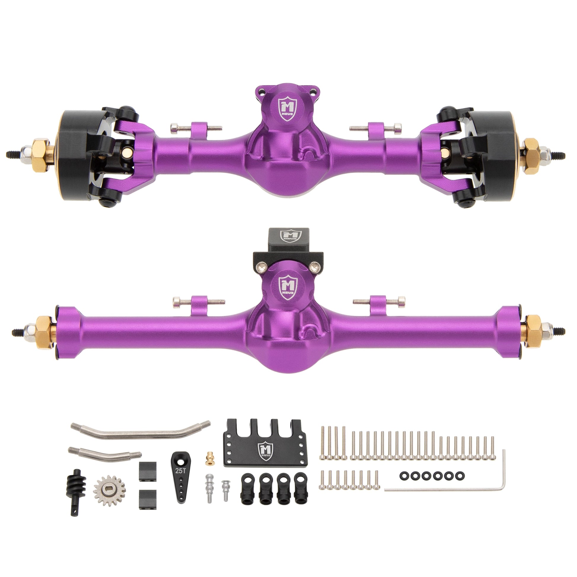 Purple SCX24 Metal V3 Isokinetic Axles