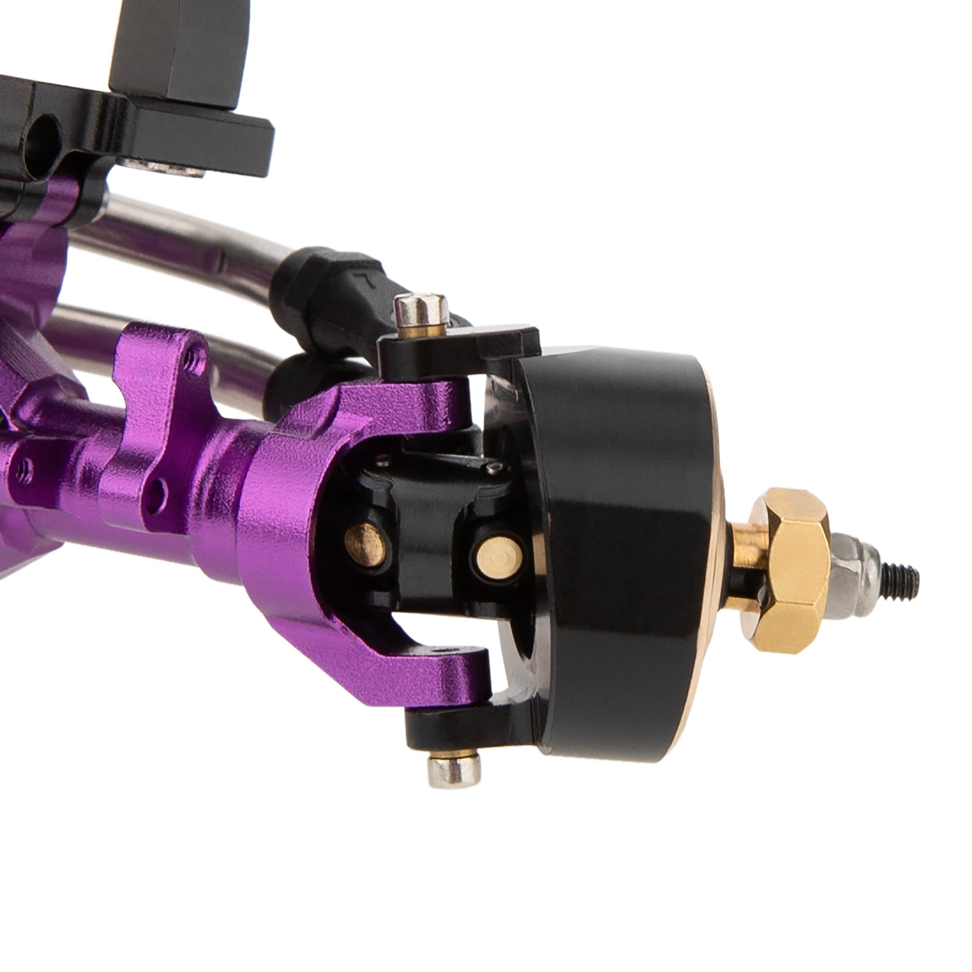 Purple SCX24 Isokinetic front axle with 3-section CVD