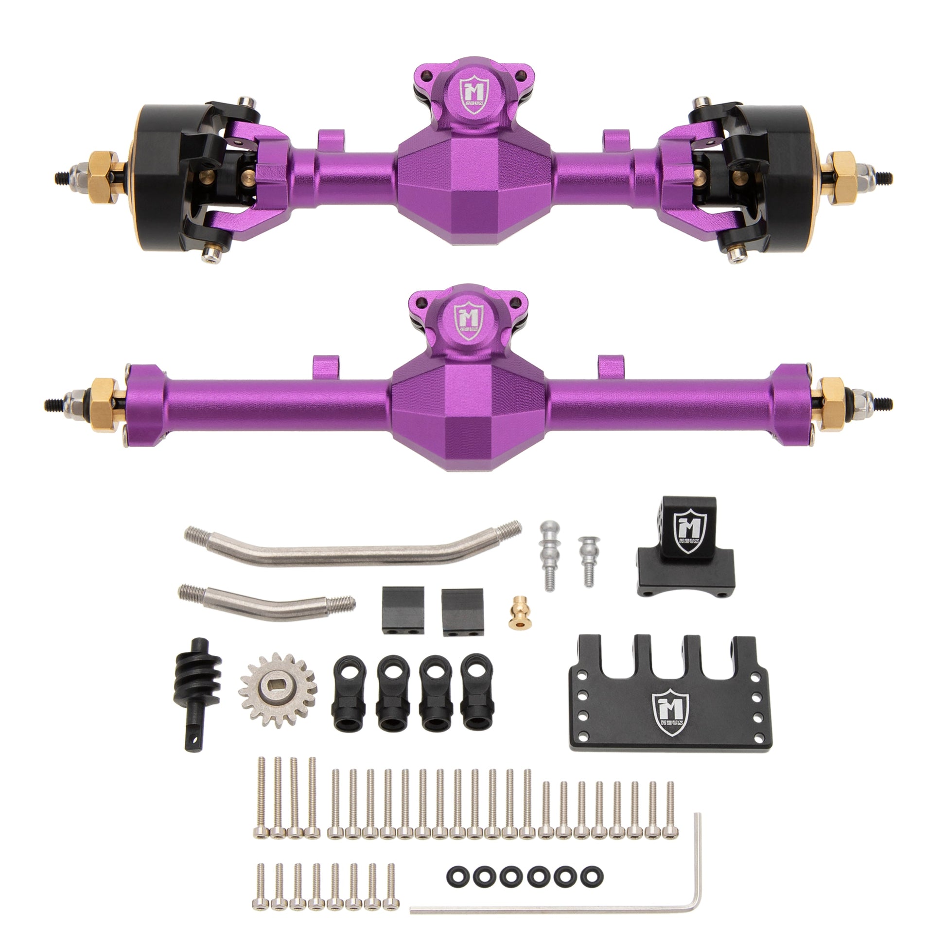 Purple SCX24 Isokinetic front and rear axles