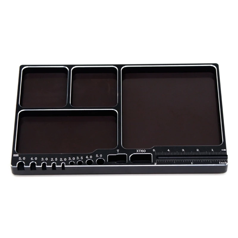 MEUS Racing RC Repair Screw Tray, Magnetic Parts Tray Sturdy Durable Large Space Portable Size for RC Car