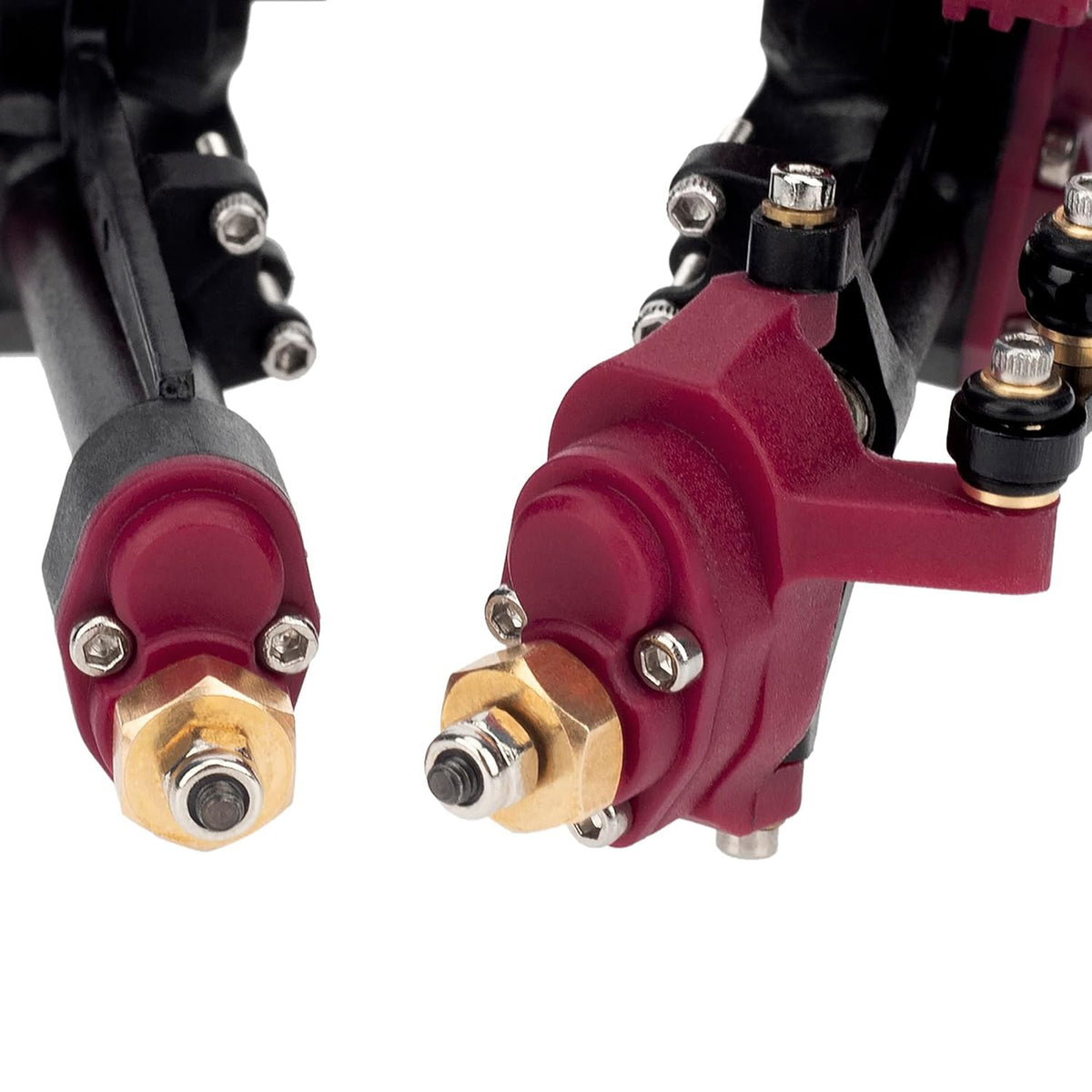 Plastic Nylon Front Rear Portal Axles for SCX24 Red