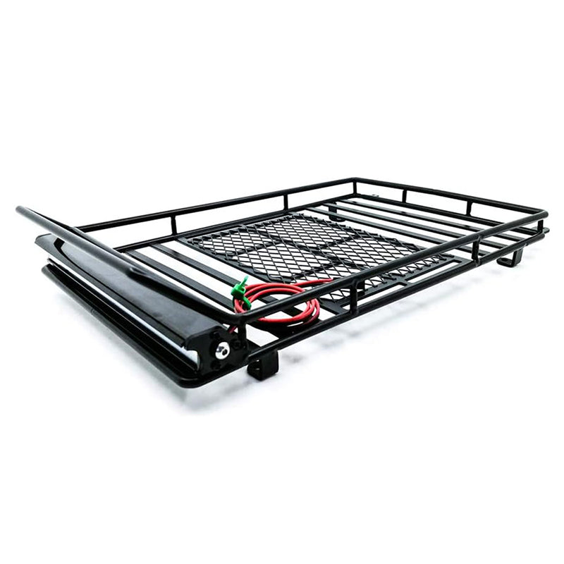 MEUS Racing Luggage Carrier Roof Rack with LED Light Bar for Axial SCX
