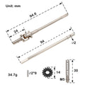 SCX10 Metal front rear CVD shafts size