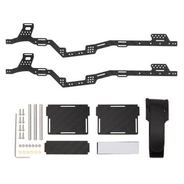 MEUS Racing LCG Carbon Fiber Chassis Kit Frame Girder-Low Center of Gravity Chassis for Axial SCX24 Gladiator Dodge Power Wagon Upgrade Parts