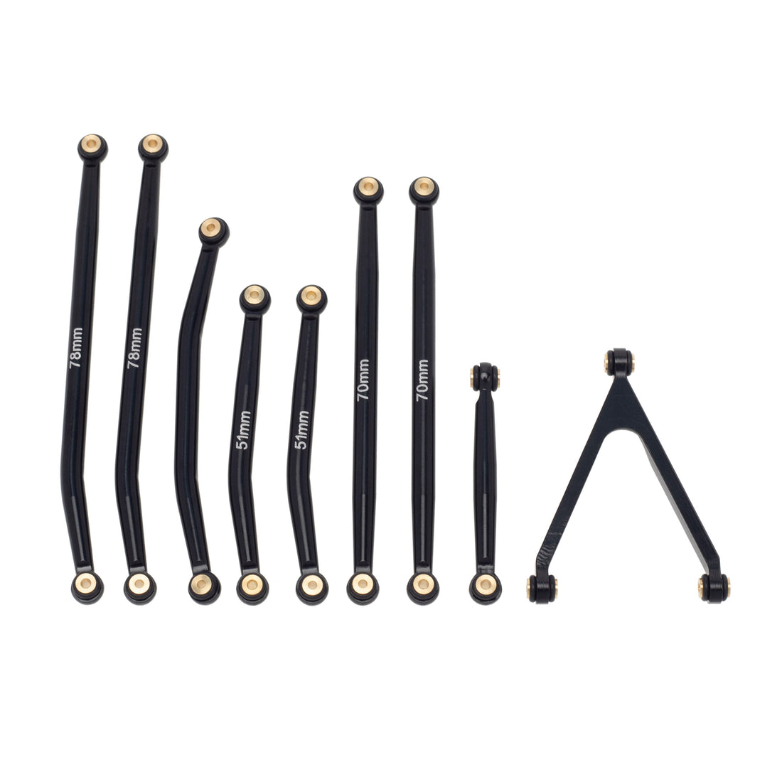 Black Suspension Links Steering Rod Tie for SCX24 JEEP Gladiator 