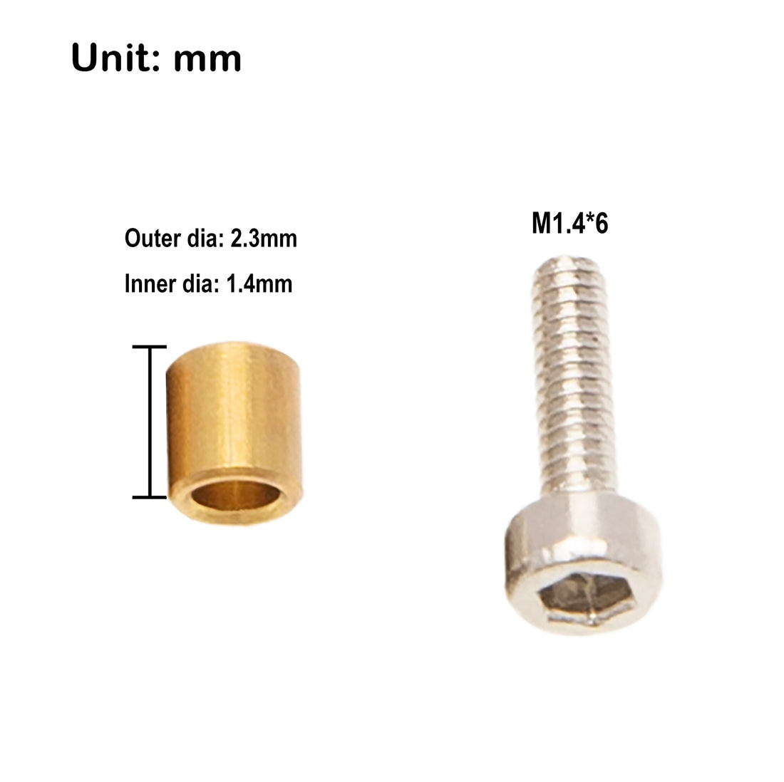 MEUS Racing C-Hub Screws & Brass Bushings for SCX24 Isokinetic Front Axle Steering Knuckles