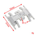 Silver SCX24 Transmission Skid Plate size