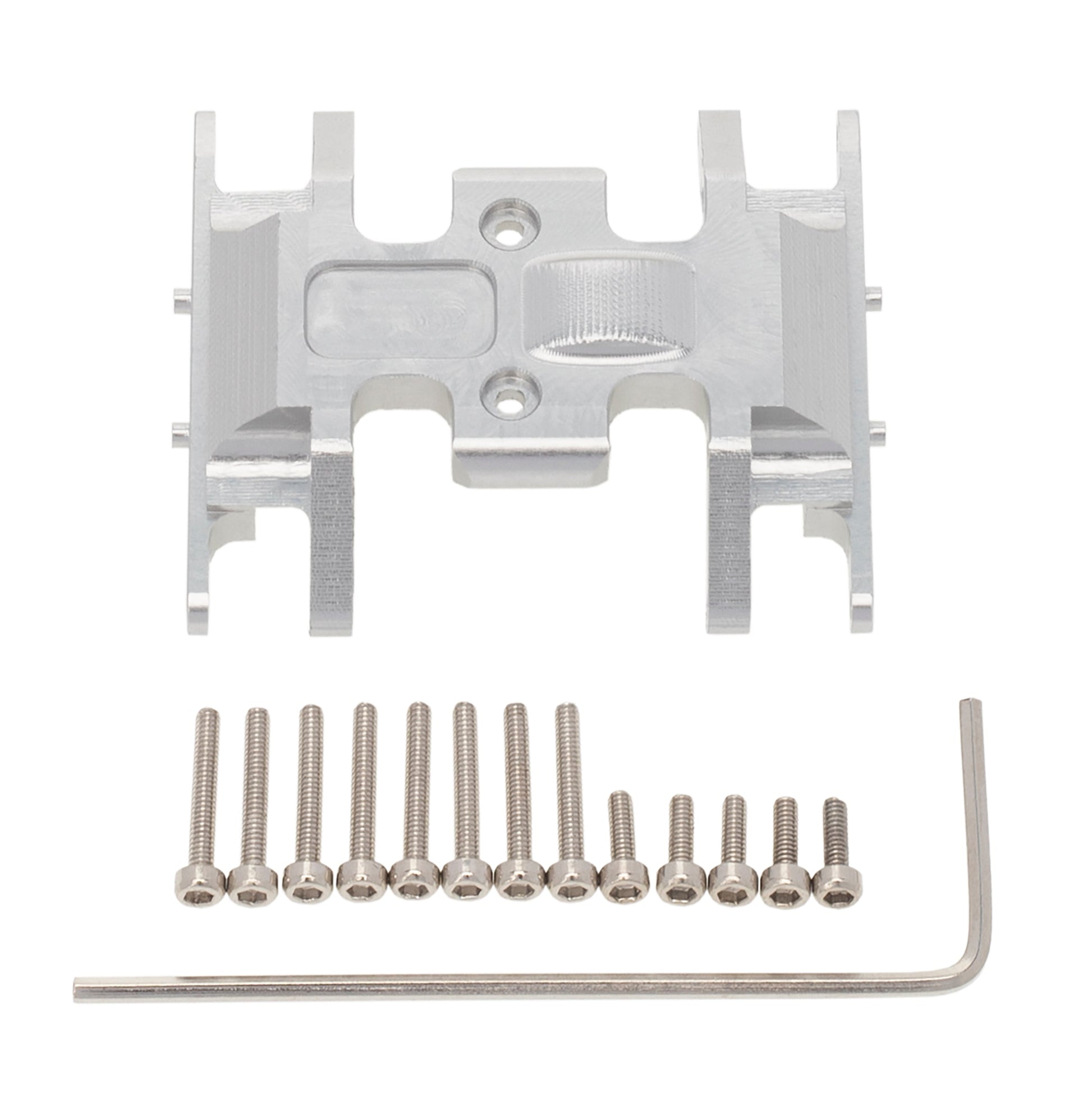 Silver SCX24 Transmission Skid Plate